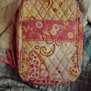 Vera Bradley Pink and Yellow Quilted Backpack
